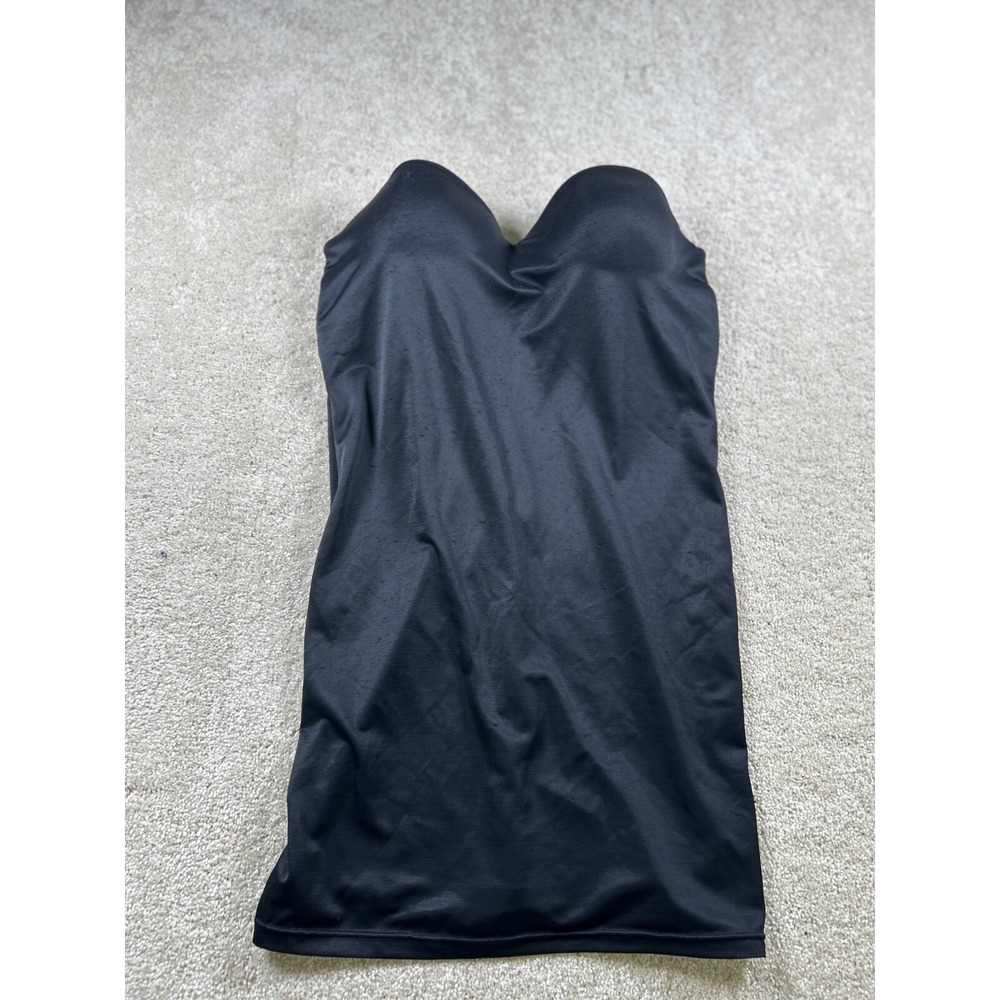 Flexees Maidenform Body Shaper Dress Strapless Push Up Bra Shapewear Black 38C